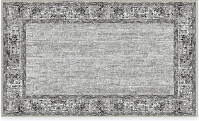 RUGGABLE Zinnia Washable Rug - Perfect Boho Area Rug for Living Room Bedroom Kitchen - Pet & Chil... | Amazon (US)