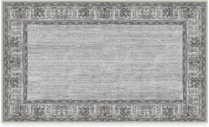 RUGGABLE Zinnia Washable Rug - Perfect Boho Area Rug for Living Room Bedroom Kitchen - Pet & Chil... | Amazon (US)