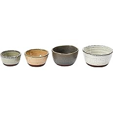 Creative Co-Op Stoneware Bowls with Reactive Glaze Finish, Set of 4 | Amazon (US)