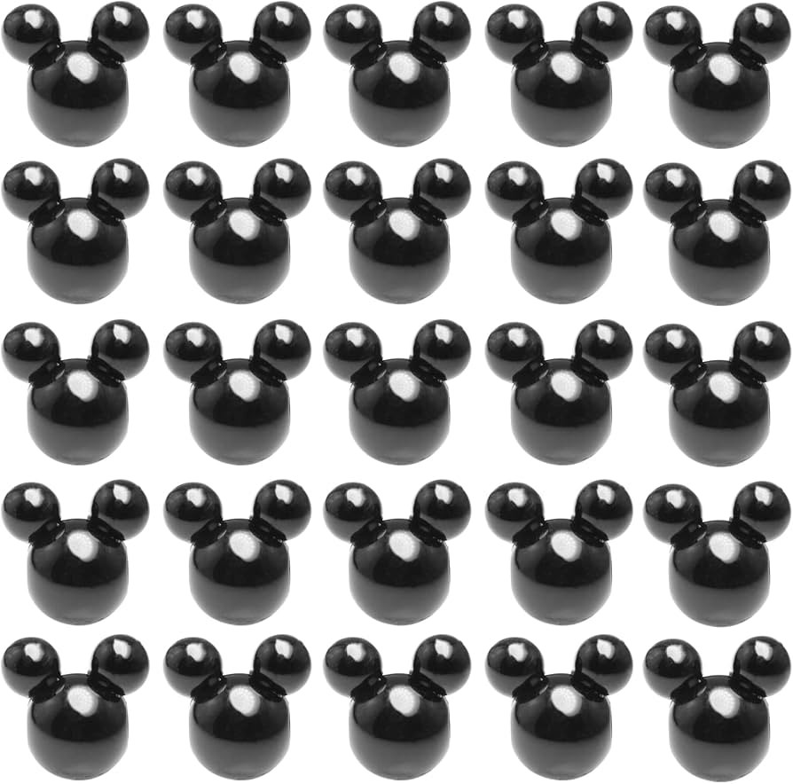 150PCS 15mm DIY Bracelet Necklace Jewelry Handmade Craft Making Mickey Mouse Head Acrylic Beads L... | Amazon (US)