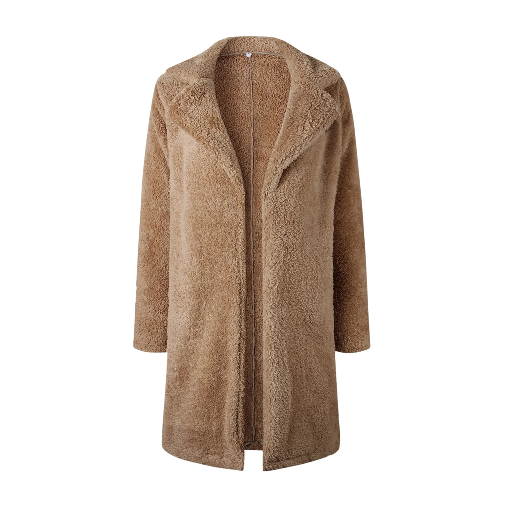 Sunisery Women's Warm Fleece Sherpa Jackets Faux Shearling Coats Oversized Winter Long Coat Outwe... | Walmart (US)