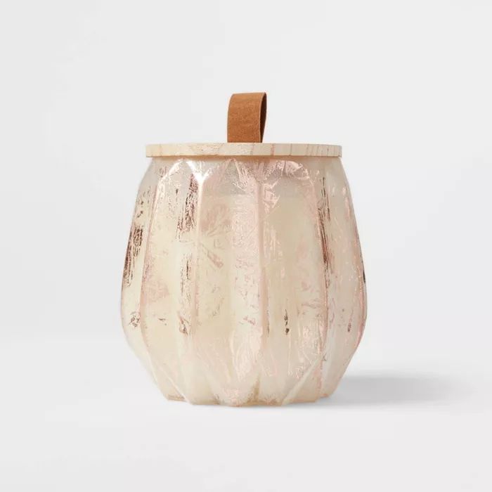 15oz Acorn Glass Jar with Wooden Wick Vanilla Pumpkin Candle - Threshold™ | Target