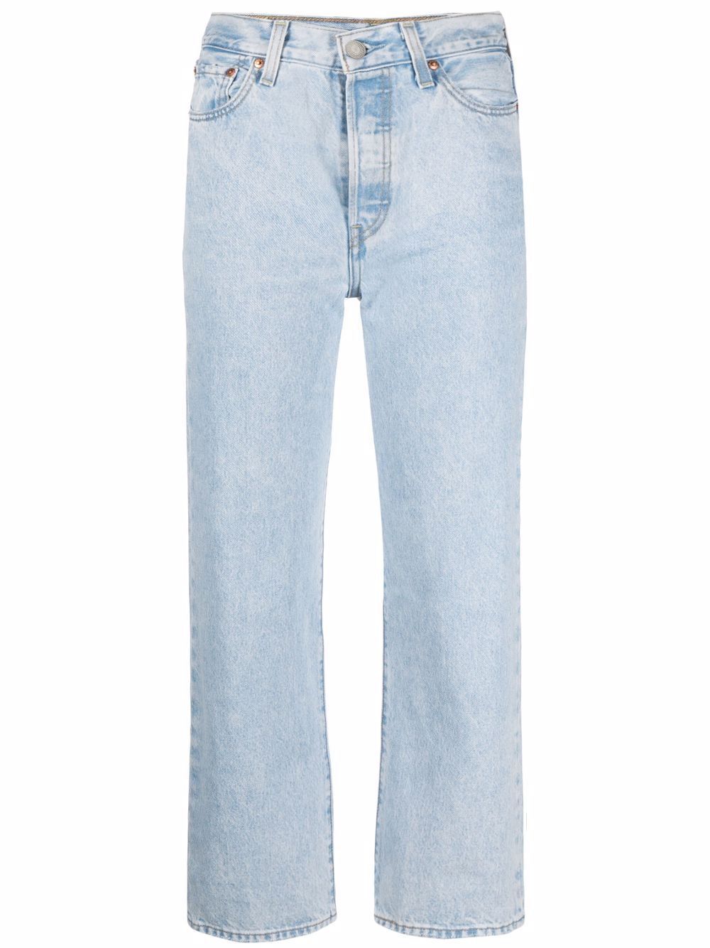 high waisted cropped jeans | Farfetch Global