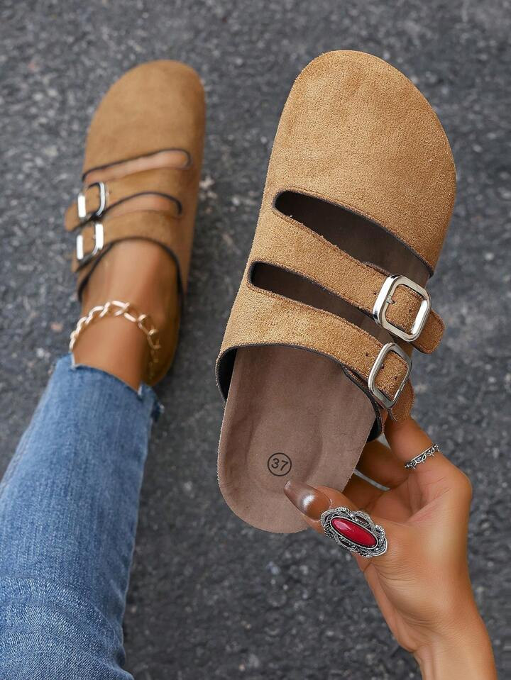 Retro French Style Slip-On Mule Loafers, Fashion Flat Casual Shoes For Women | SHEIN