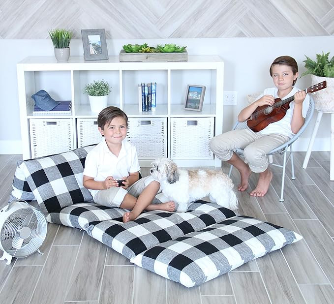 Butterfly Craze Pillow Bed Floor Lounger Cover - Perfect for Pillow Recliners & Kid Beds for Read... | Amazon (US)