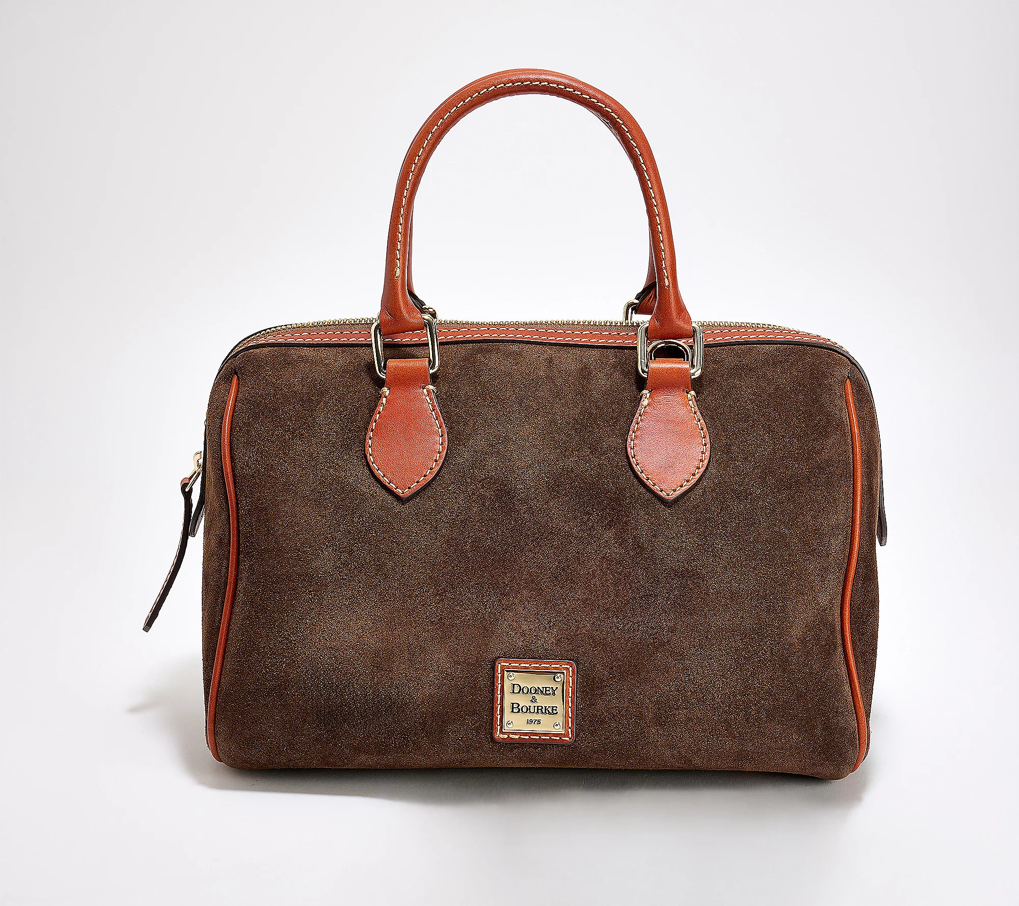 Dooney & Bourke Suede Barrel Satchel with Crossbody Strap | QVC