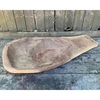 Vintage Hand Carved Dough Bowl Primitive Farmhouse Wooden Trencher | 28''x11'' | Etsy (US)