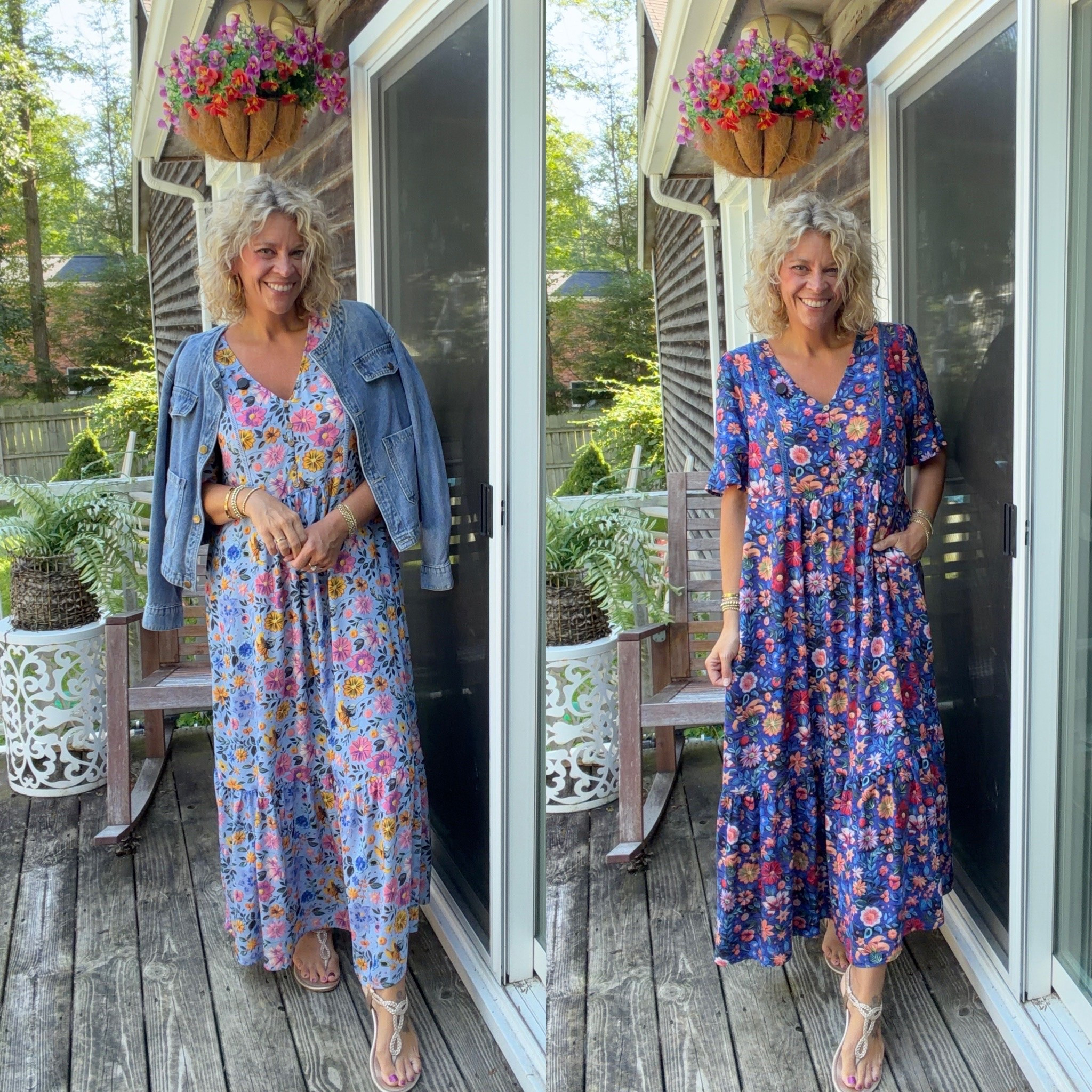 Voluminous and flowy soft tummy friendly maxi dress- size 10; denim jacket size large

#LTKOver40 #LTKSeasonal #LTKMidsize