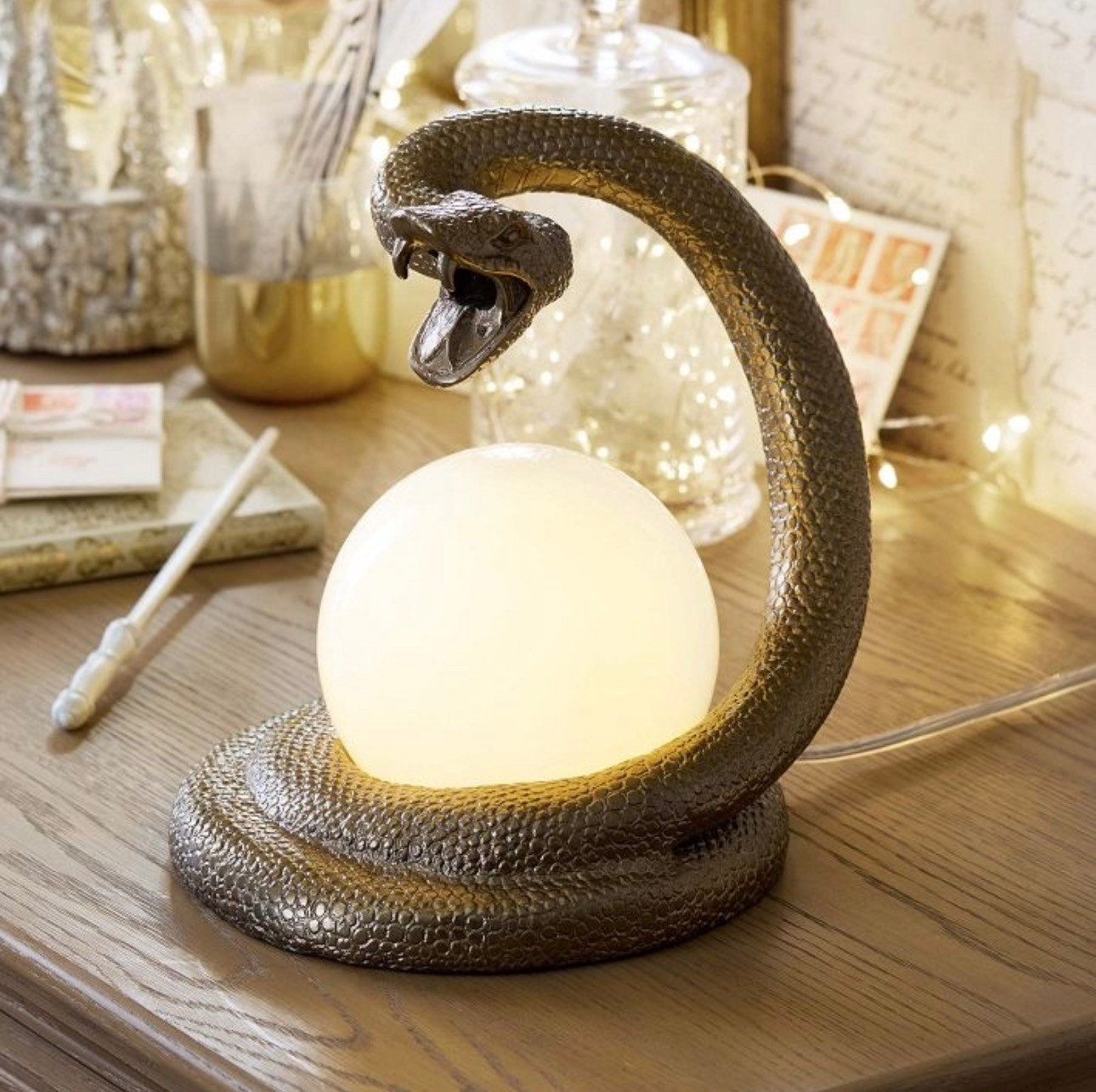 Coiled Nagini table lamp