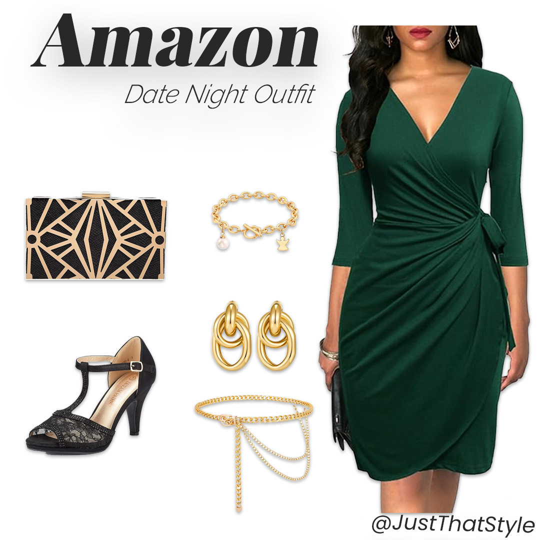Emerald green perfection 💚✨ Shop the full look now! #AmazonFashion #DateNightOutfit #StyleGoals #LTKStyle #OOTD #GreenDress #GoldAccessories #LTKShop 

 #LTKMostLoved #LTKSaleAlert #LTKStyleTip
