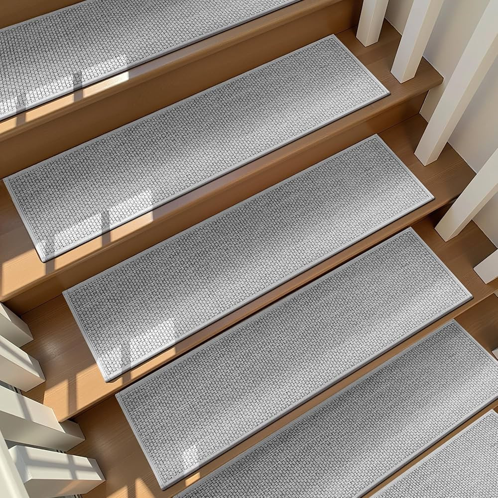 Deerly Linen Stair Treads Non Slip 15pcs Stair Runner for Wooden Steps Peel and Stick Stairs Carp... | Amazon (US)