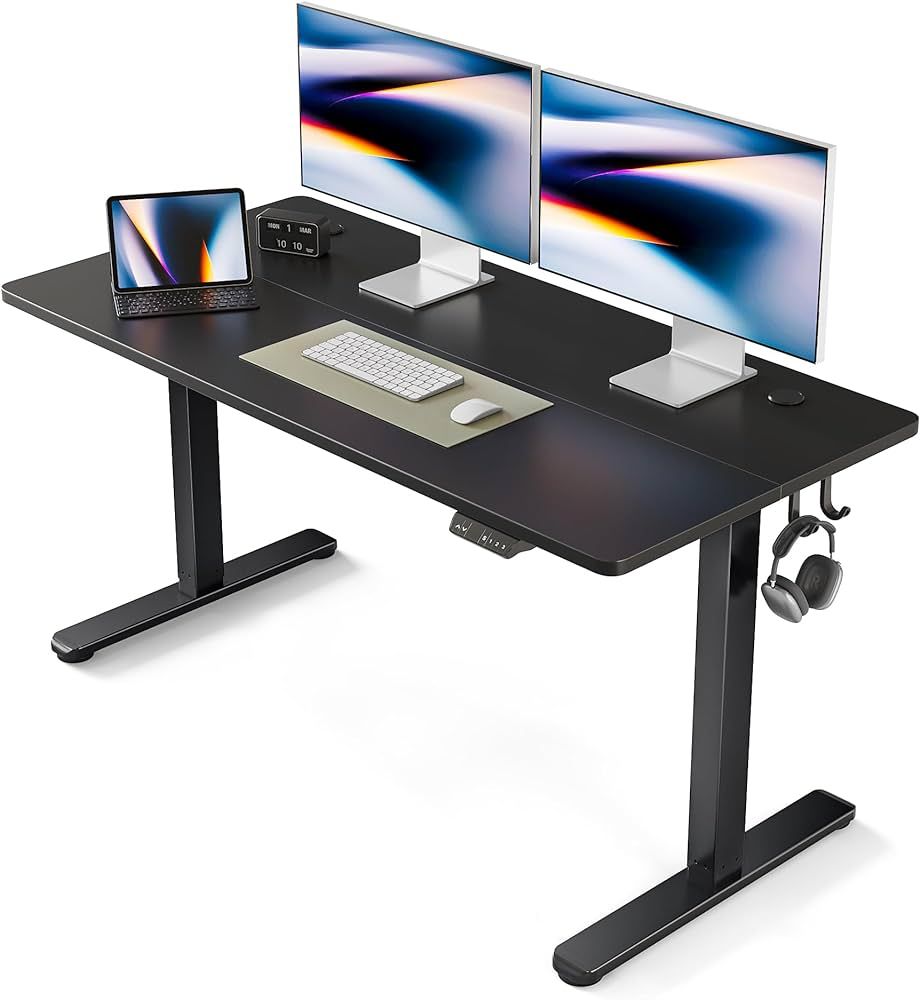 FEZIBO Electric Standing Desk, 55 x 24 Inches Height Adjustable Table, Ergonomic Home Office Furn... | Amazon (US)