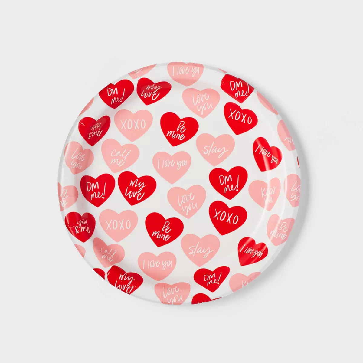 20ct 6.75" Conversation Hearts Valentine Snack Plates - Spritz™ | Target
