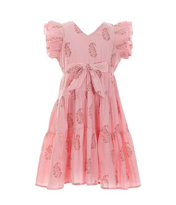 Little Girls 2T-6X Flutter Sleeve Maxi Dress | Dillard's