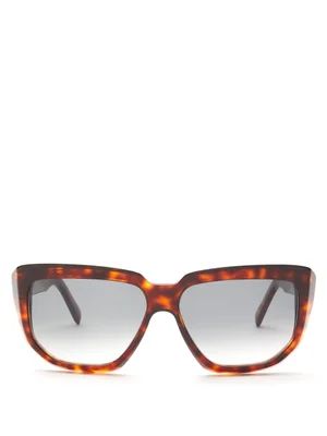 Tortoiseshell-effect D-frame acetate sunglasses | Matches (UK)