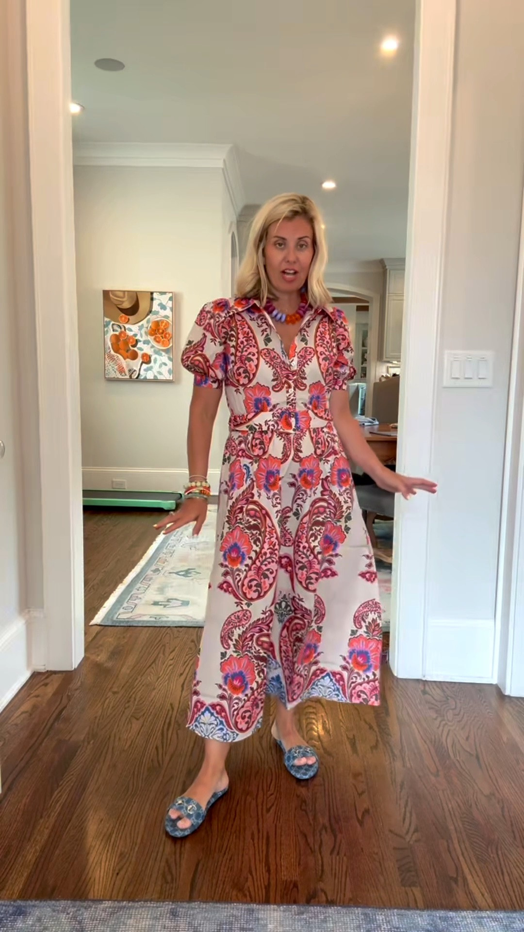 This dress is a yes!!! Yall the colors are even more gorgeous in person!!  I’m in a 2 dress and 38.5 sandals (size 1/2 up too). 

Codes: 
Boden - HHCX
Allie + Bess - Catherine20

#LTKmomlife #LTKOver40 #LTKSeasonal