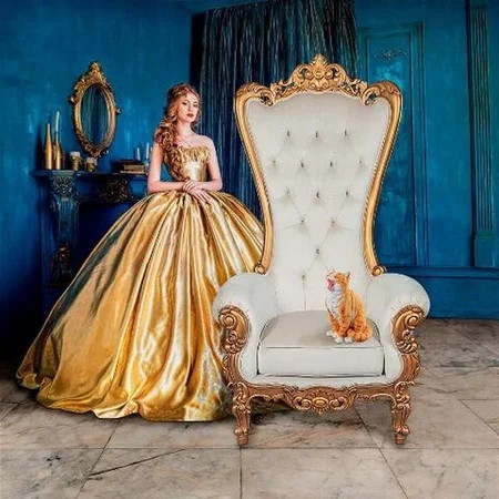 Design Toscano AF51553 Contessa Baroque Throne Chair | Walmart (US)