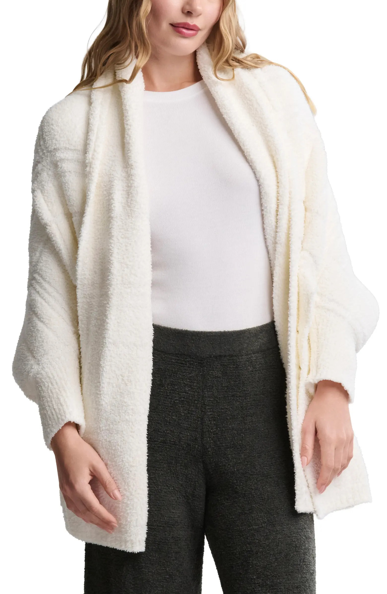 CozyChic® Tonal Plaid Open Front Cardigan | Nordstrom