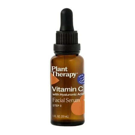 Plant Therapy Facial Serum with Vitamin C & Hyaluronic Acid 1 oz with Hyaluronic Acid Ferulic Acid and Vitamin E Reduces the Appearance of Fine Lines & Wrinkles | Walmart (US)