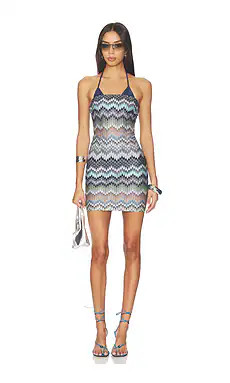 Missoni Short Dress in Multicolor Blue Tones from Revolve.com | Revolve Clothing (Global)