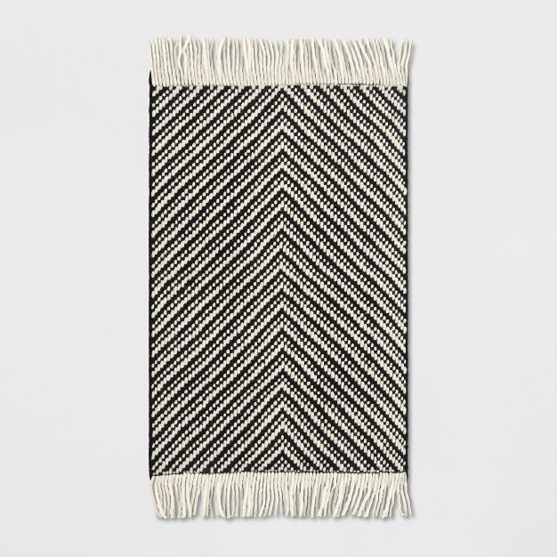 Chevron Woven Area Rug Black/White - Project 62™ | Target