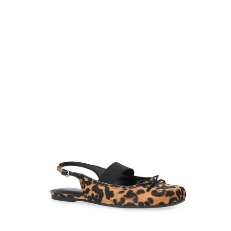 Scoop Women s Satin Slingback Mary Jane Pleated Toe Ballet Flats | Walmart (US)