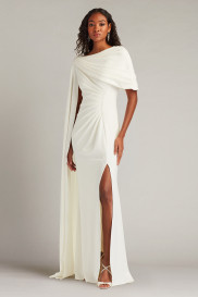 Acadia Shawl Draped Gown | Tadashi Shoji