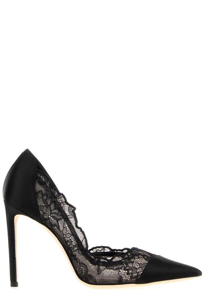 Jimmy Choo Brigitte Lace Satin Pumps | Cettire Global
