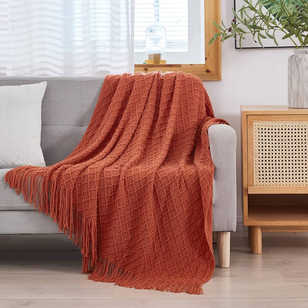 Lunarose Throw Blanket for Couch,Soft Cozy Knit Blanket,Lightweight Decorative Throw for Sofa Cha... | Amazon (US)