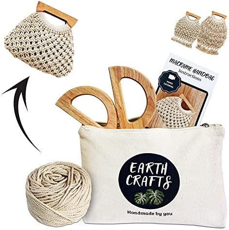 Macrame Kit for Beginners | 6 Handbag Colors | Arts and Crafts for Adults Supplies: Pattern Instruct | Amazon (US)
