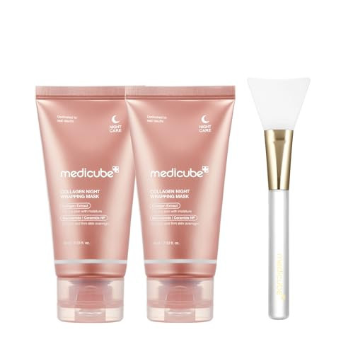 medicube Collagen Wrapping Mask Twin Pack with Jelly Brush- 2 Collagen Wrapping Masks + Jelly Brush | Amazon (US)