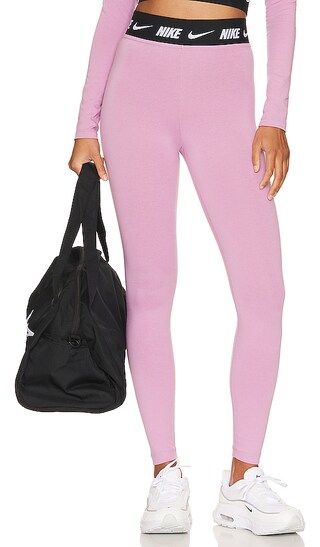 Nike NSW High Waisted Legging in Orchid & Black | Revolve Clothing (Global)