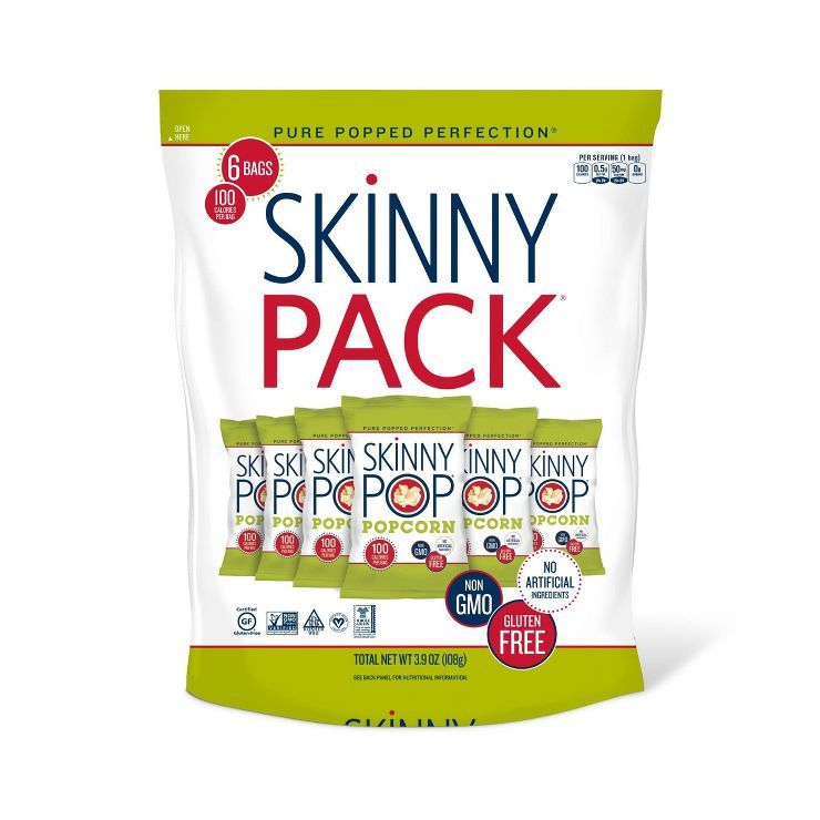 SkinnyPop Original Popcorn Skinny Pack - 6ct - 3.9oz | Target
