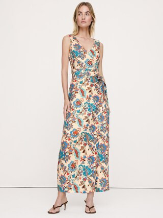 Linen Crossback Maxi Dress | Banana Republic (US)