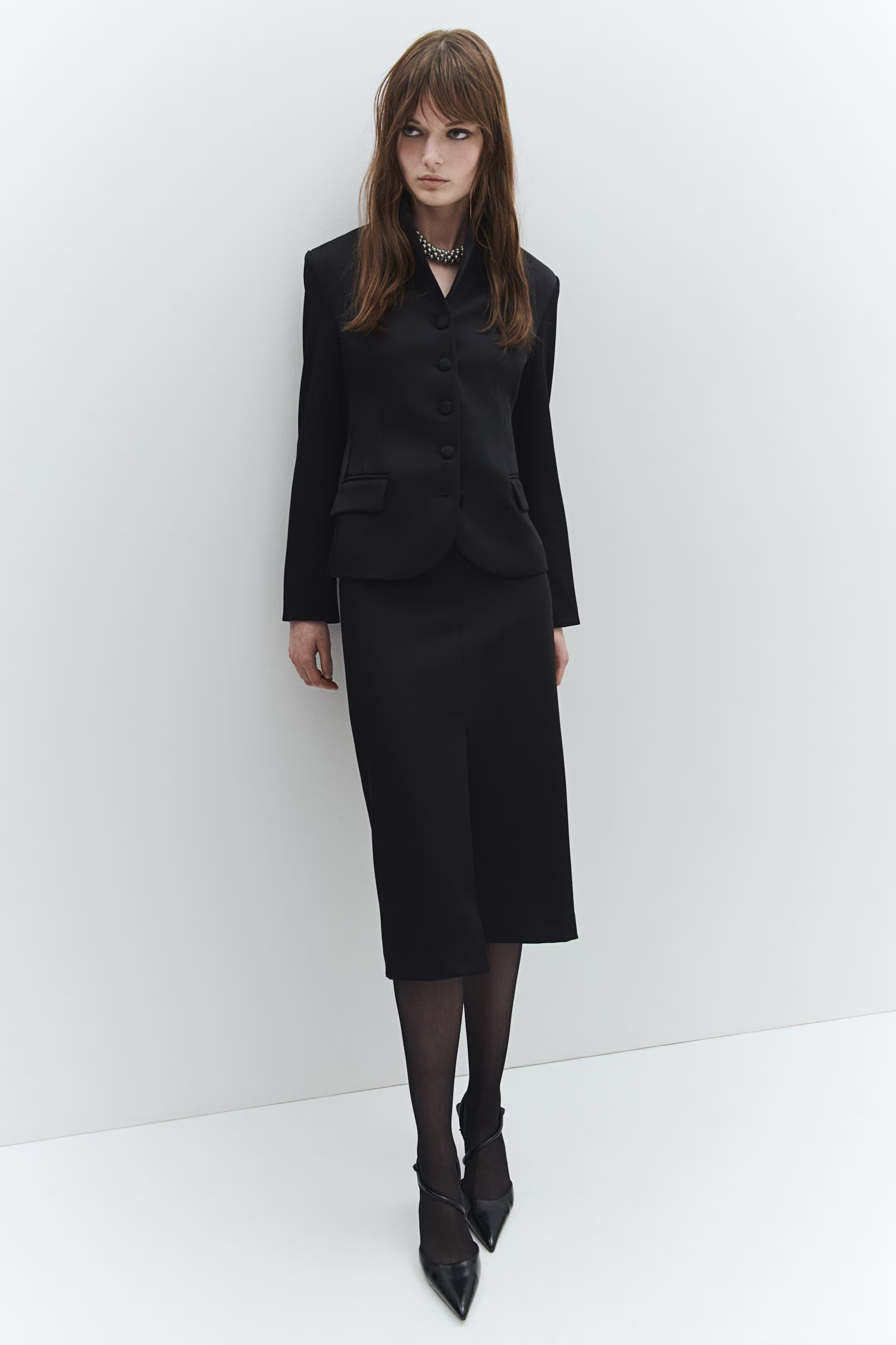Satin Midi Skirt | H&M (US + CA)