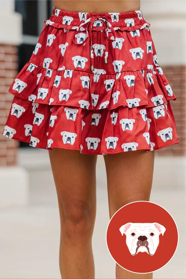 Cheering For You Red Bulldogs Skort | The Mint Julep Boutique