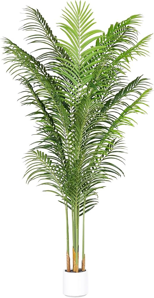 Faux Palm Tree 6.6Ft Tall Artificial Plants Indoor Silk Green Floor Big Large Fake Potted Plant A... | Amazon (US)