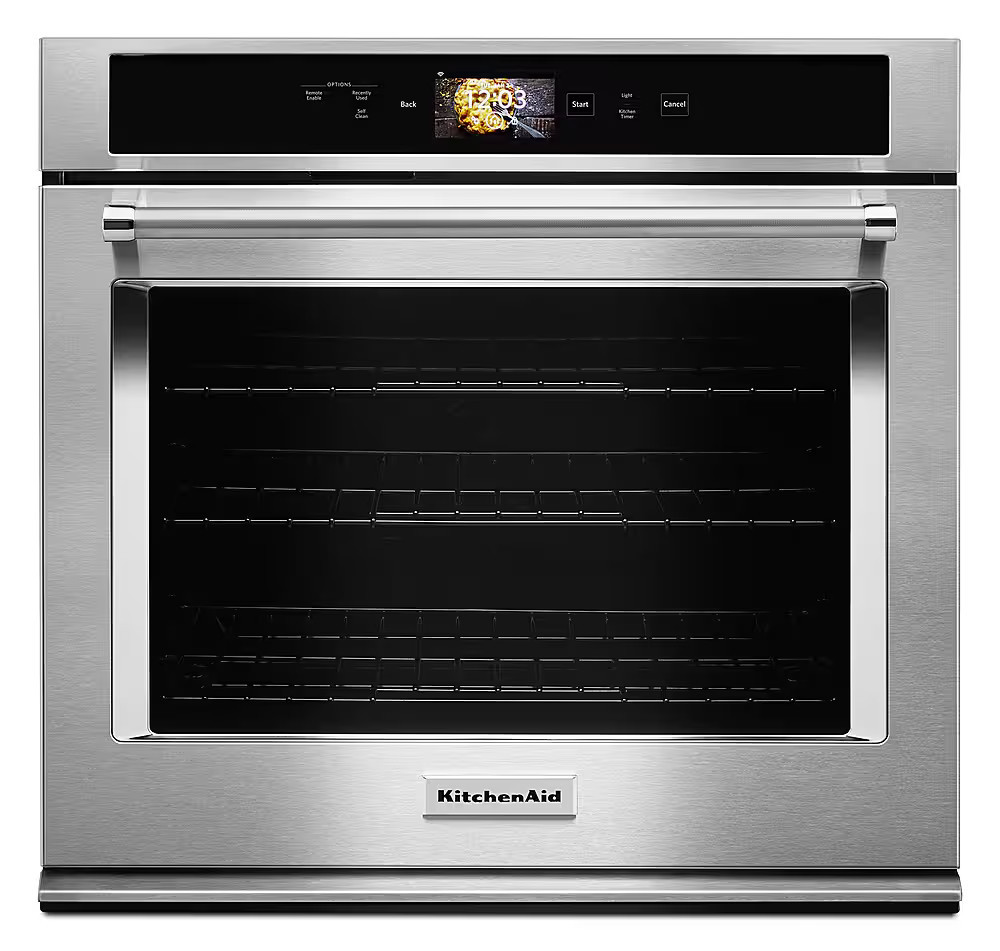 KitchenAid - Smart Oven+ 30"" Built-In Single Electric Convection Wall Oven - Stainless Steel | Best Buy U.S.