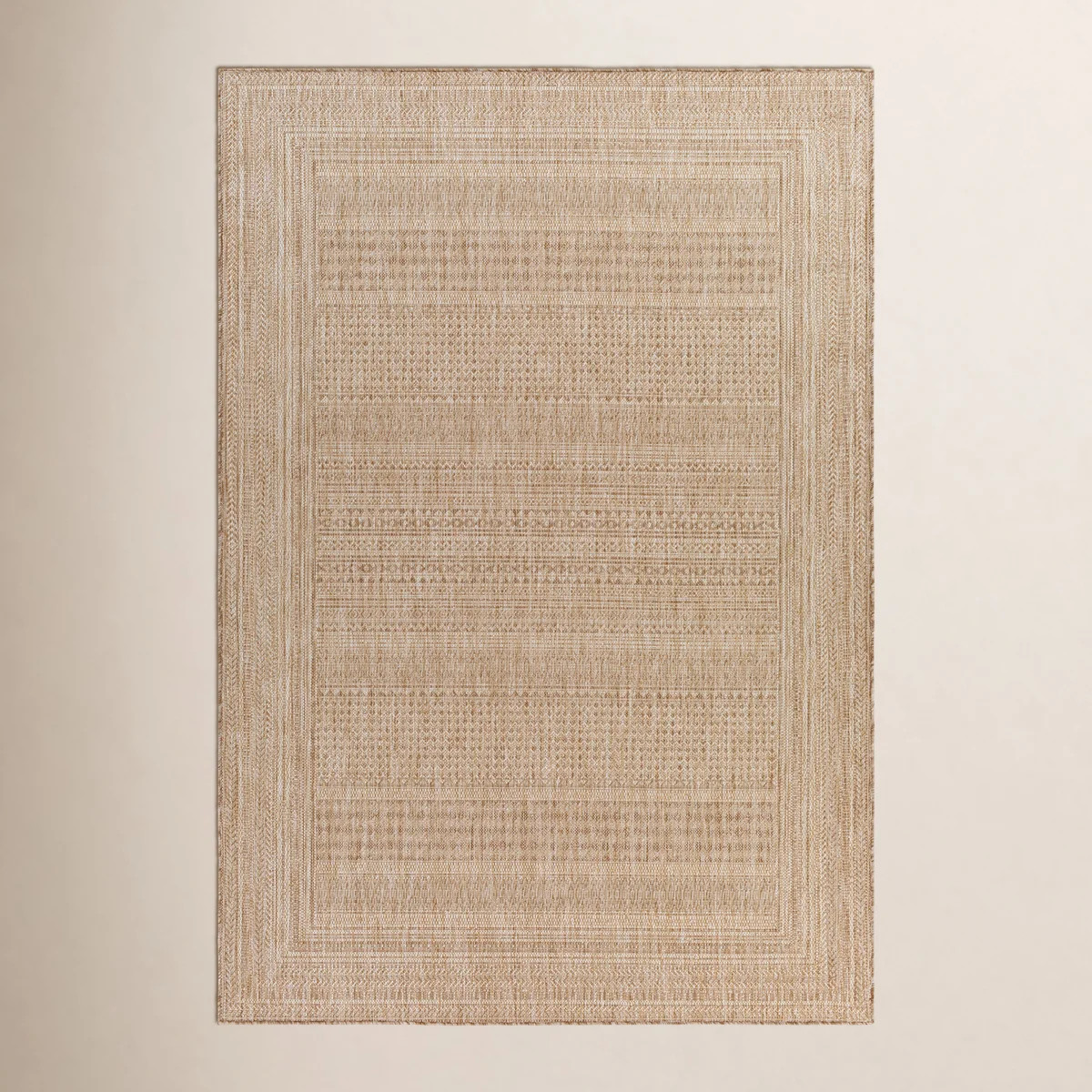 Camar Oriental Indoor/Outdoor Area Rug in Khaki | Wayfair North America