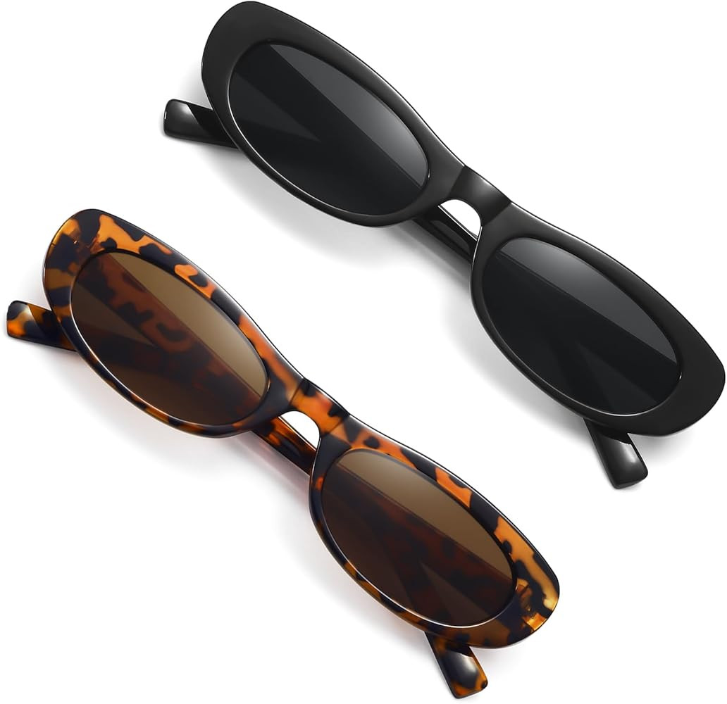 STORYCOAST Narrow Retro Oval Sunglasses for Women UV400, Elegant Chic Shades for Vacation, Shoppi... | Amazon (US)