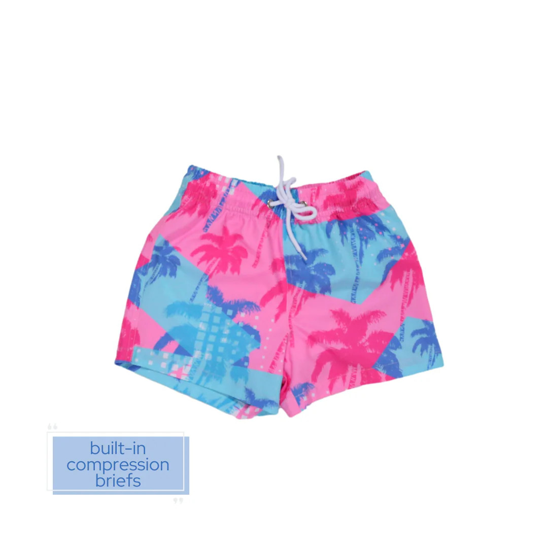 Maui Palms Youth Trunks | Blueberry Bay Swimwear