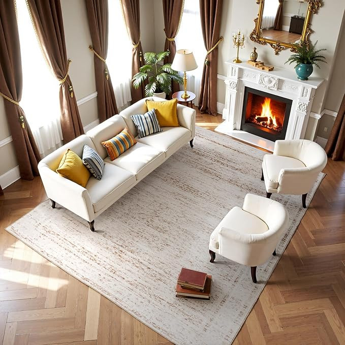 8x10 Washable Area Rug, Soft Area Rugs for Living Room, Non Slip Backing,Short-Pile&Durable Edge ... | Amazon (US)