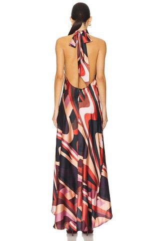 Fiore Dress in Canyon Stripe Satin | Revolve Clothing (Global)