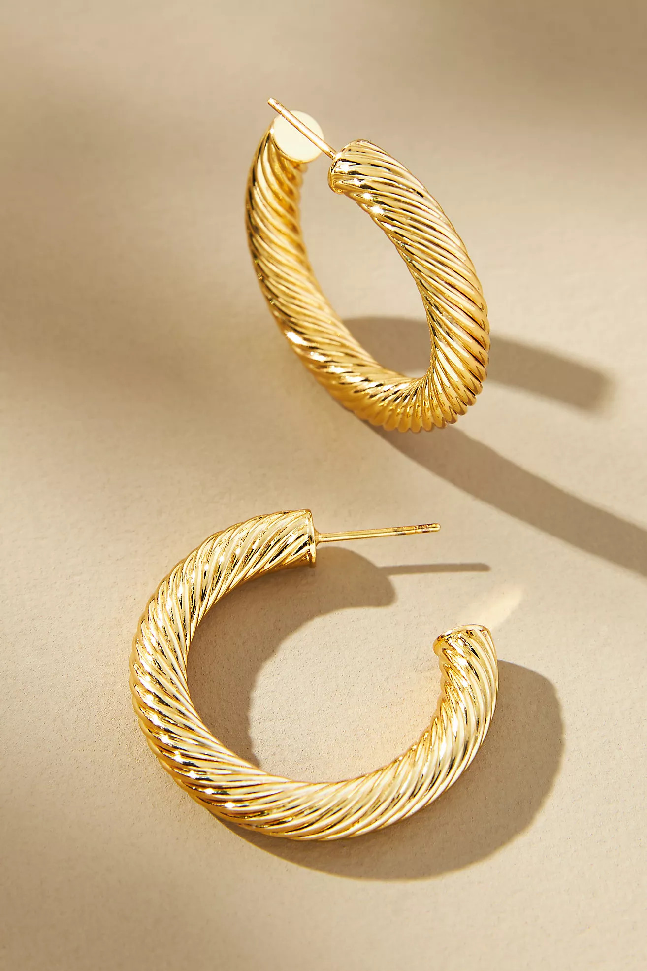 Ribbed Hoop Earrings | Anthropologie (US)