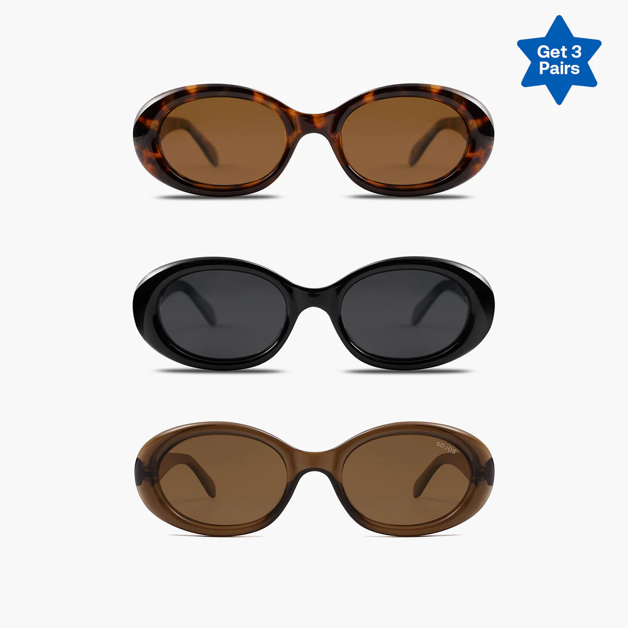 Women Men 90s Small Retro Oval Polarized Sunglasses SJ2286 | SOJOS VISION | SOJOS VISION
