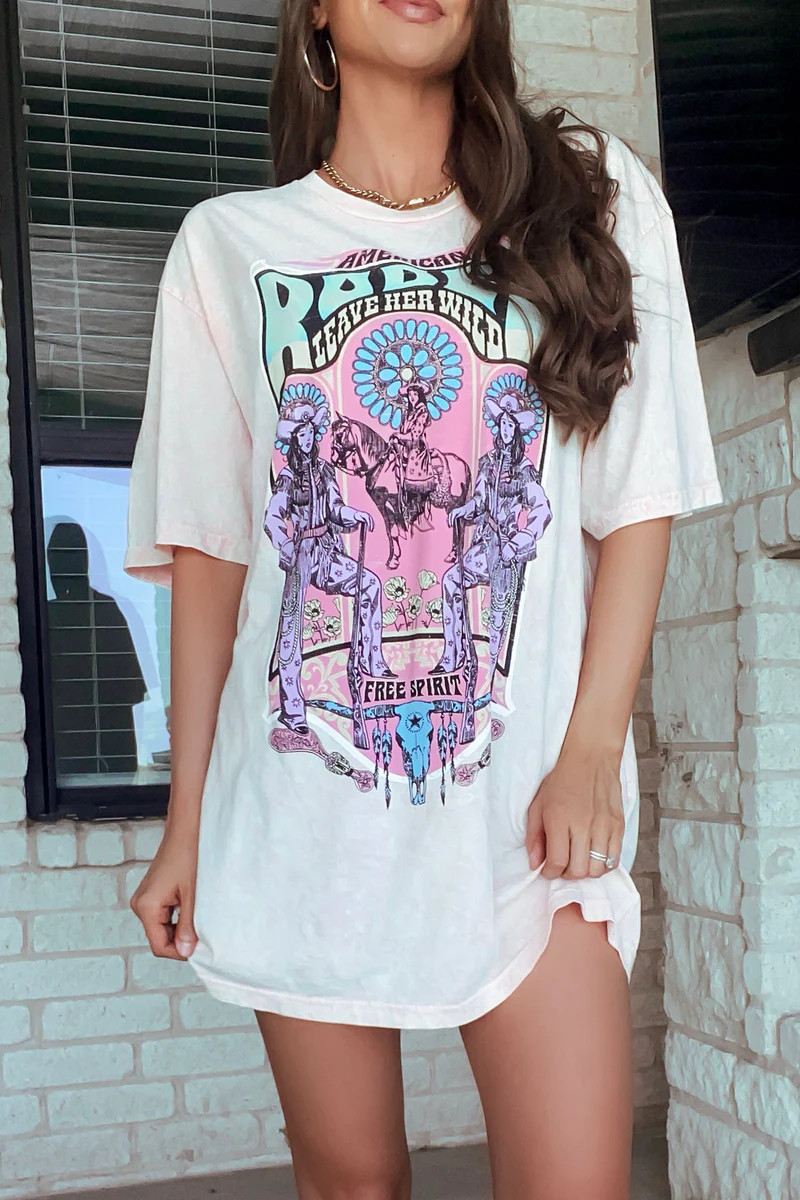 Rodeo Graphic Tee -Peach | Matte Blaque