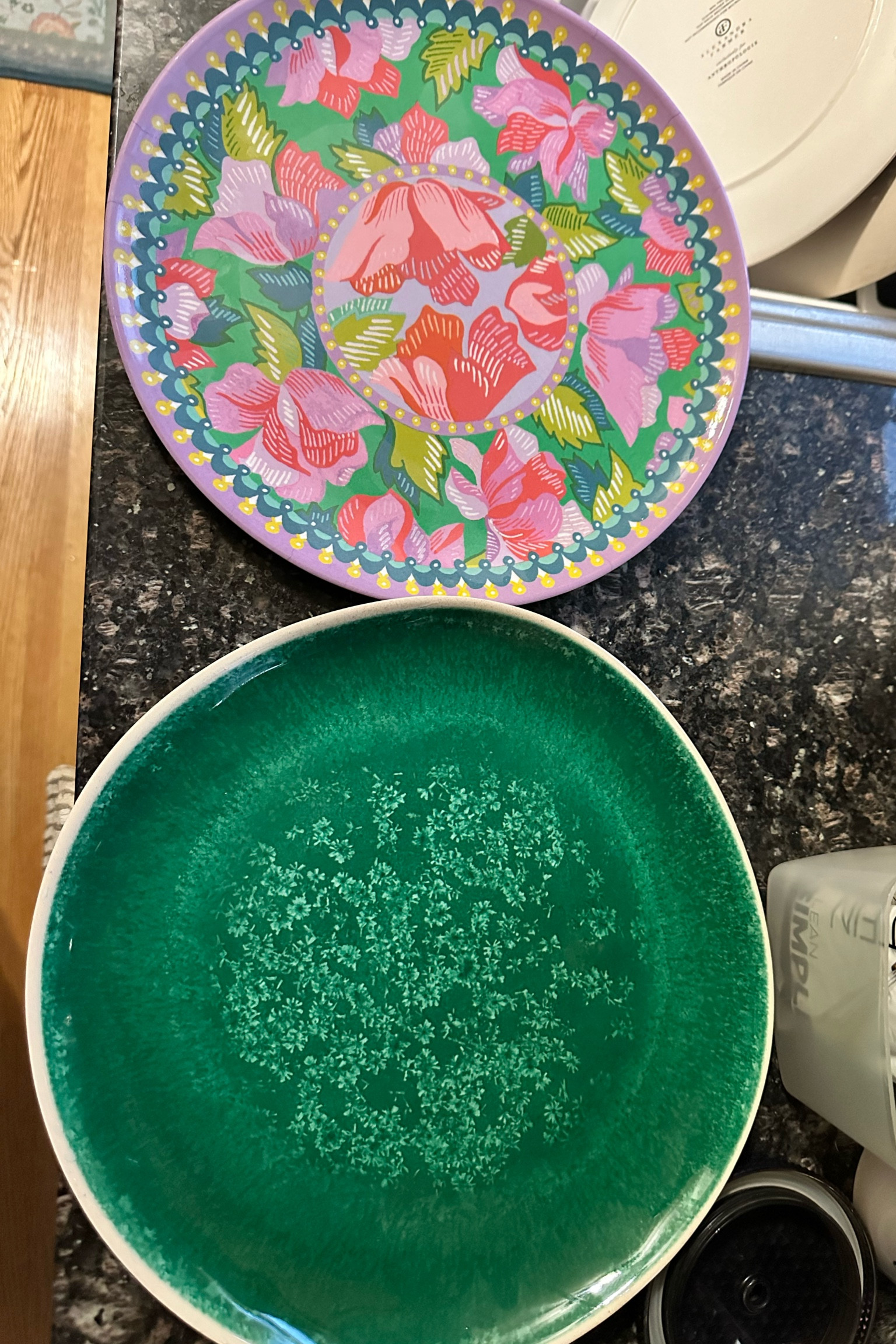 Some GORGEOUS plates I got from Anthropologie tonight. Would you believe me if I told you 1. They’re bamboo melamine and 2. They were $4 each since they’re an extra 40% off (at least, in the store I shopped in). I cannot find the floral ones online - they were Alexandra Farmer. Linking some other very cute Anthro finds I loved tonight! 

#LTKSaleAlert #LTKSummerSales #LTKHome