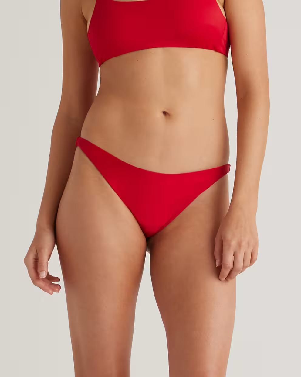 Italian Low-Rise Bikini Bottom in Cherry | Quince