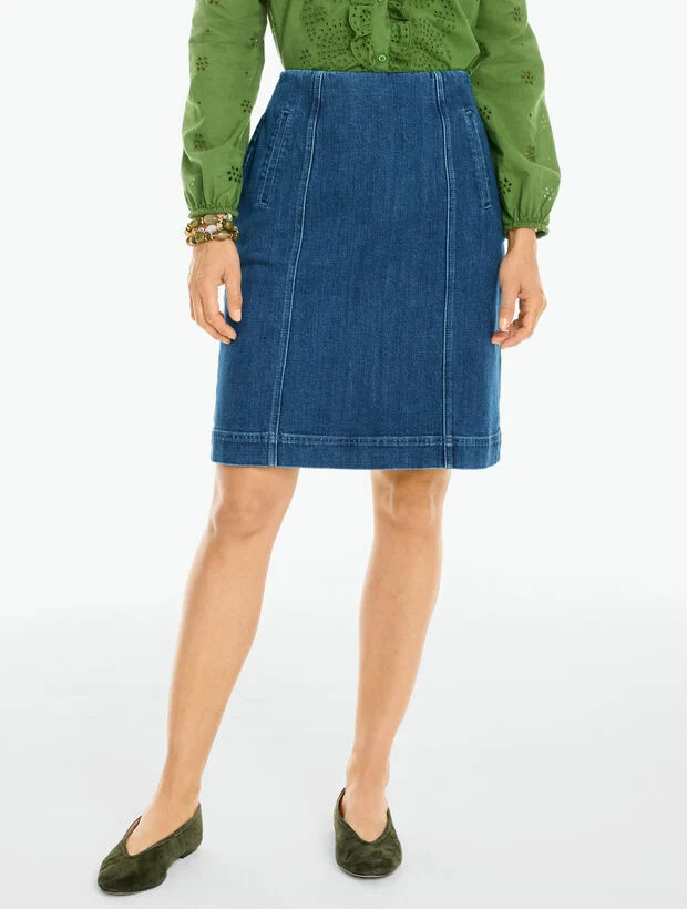 Denim A-Line Skirt - Mendocino Wash | Talbots