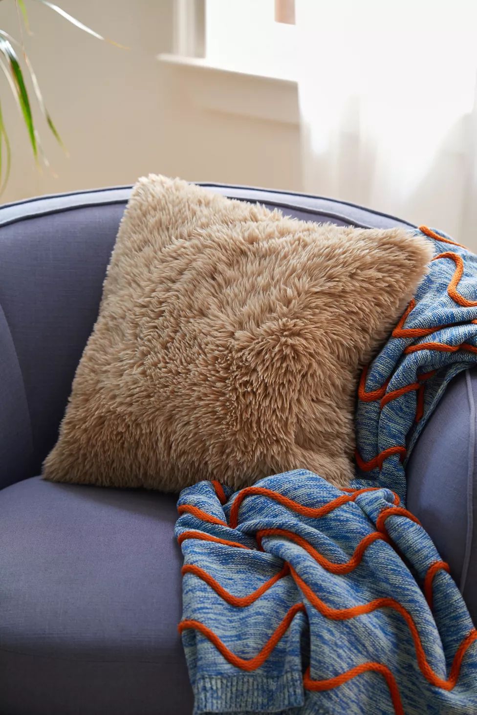Lana Faux Fur Throw Pillow | Urban Outfitters (US and RoW)